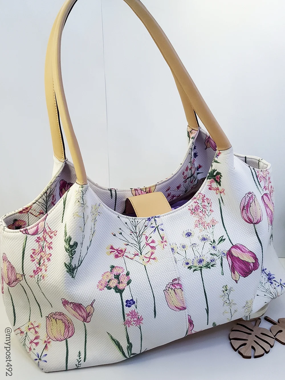 🔖Ann Taylor LOFT⚡🌺Multicolor Canvas Floral Shoulder Bag/Satchel Bag - Picture 4 of 11